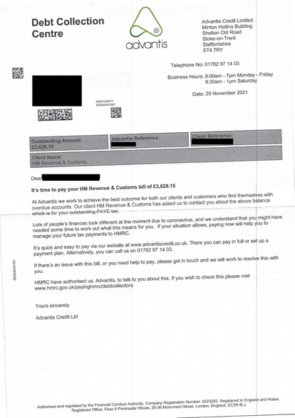 Have you received a debt collection letter when you have a Time To Pay TTP agreement with HMRC Company Funding Options